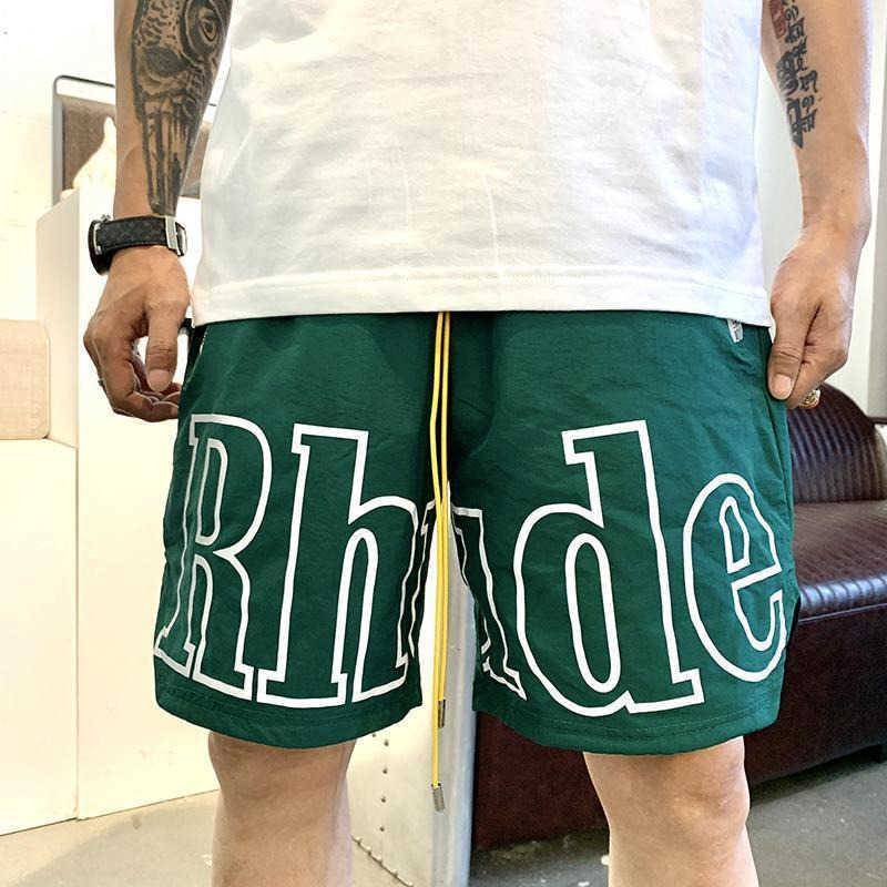 

Rh Designer Men Limited Rhude Shorts Summer Swim Short Knee Length Hip Hop High Street Sports Training Beach Pants Mens Elastic Waist Mesh