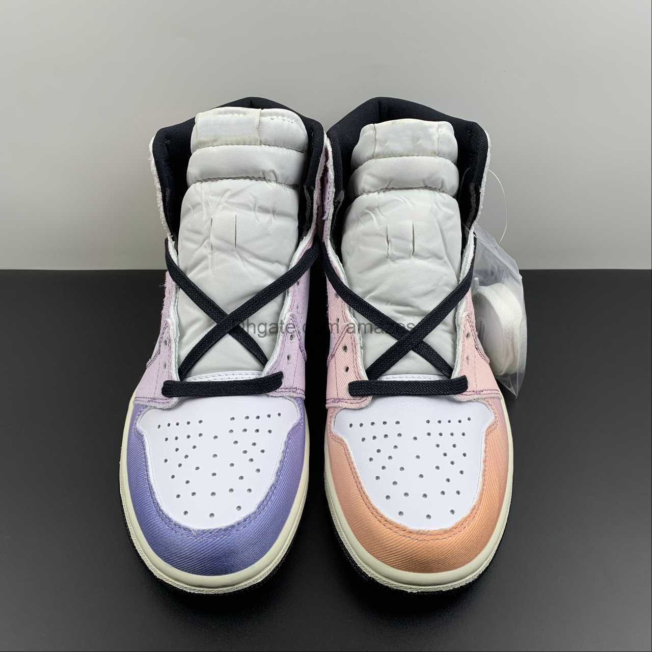 

New 1 Basketball Shoes Retro High OG Skyline Mens Sports Vivid Orange Black Iced Lilac True Blue Sail White Sneaker DX0054-805 US Size 36 to 46