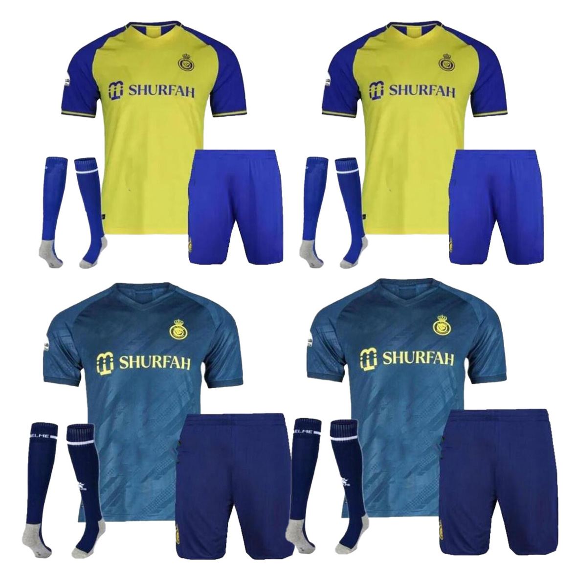

22 23 Al Nassr FC soccer Jerseys Ronaldo Men Kids Kit adult uniform 2023 Home yellow CR7 Football shiirt T Al-Nassr away third fourth MARTINEZ Saudi Arabia