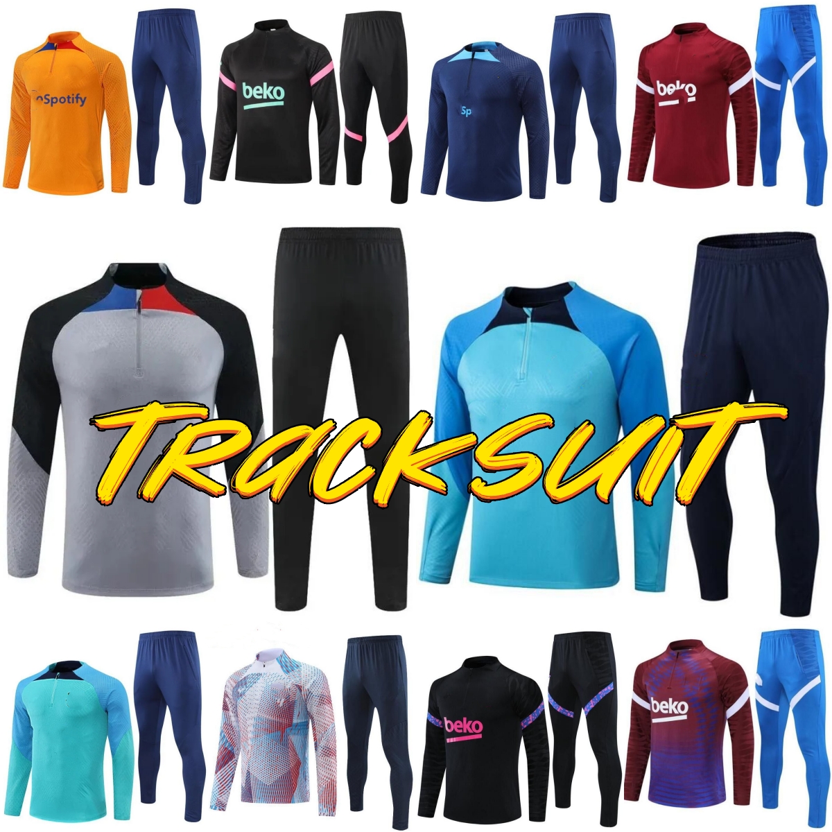 

21 22 23 BarcA tracksuits soccer jerseys ANSU FATI LEWANDOWSKI PEDRI GAVI Long sleeves training suit soccer sets chandal futbol foot survetement men, Gray