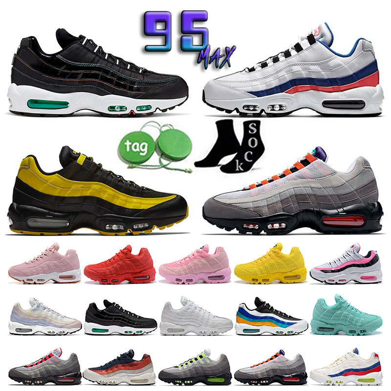 

OG 95 airmaxs Running Shoes Mens Dark Army Chaussures 95s air Neon White Worldwide Triple Black Reflective Earth Day Navy Blue Grape Snakeskin Designer Sneakers, Royal blue
