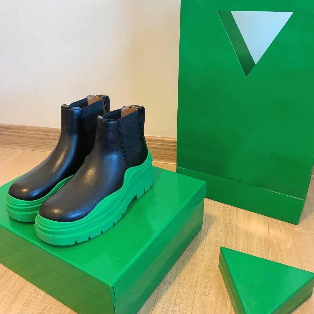 

Designer Classic boots Leather Martin Ankle Chaelsea Boots Fashion Anti-Slip Warm Wave Colorful Rubber Outsole Elastic Webbing Luxury Comfort Tire Texture shoes