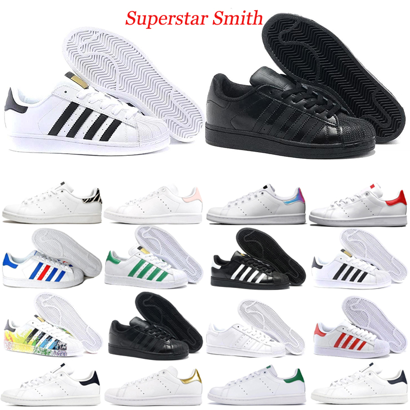 

WITH BOX Casual Shoes Mens Womens sneakers Superstar Smith navy blue pink green triple black white Women Men port shoes trainers