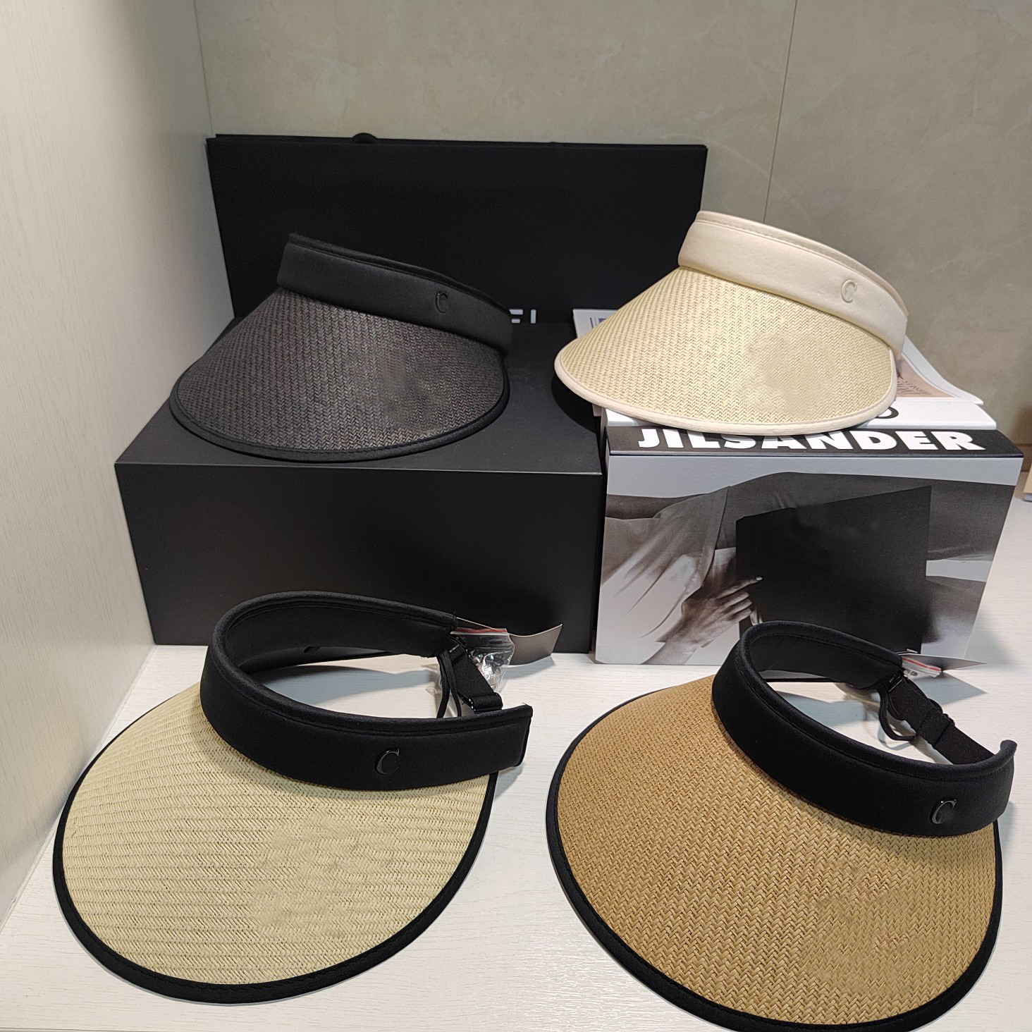 

designer hats Visors hollow hat straw hat Sun hat Fitted Hats Adjustable baseball cap Outdoor Sunscreen, Multi