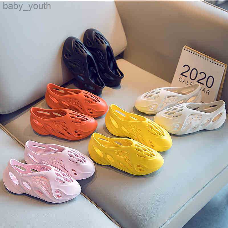 

Girls Fashion Beach Boys Summer Sandals Baby Toddler Little Big Kids Slip-On Foam Children Lightweight Closed Toe Shoes, Yellow