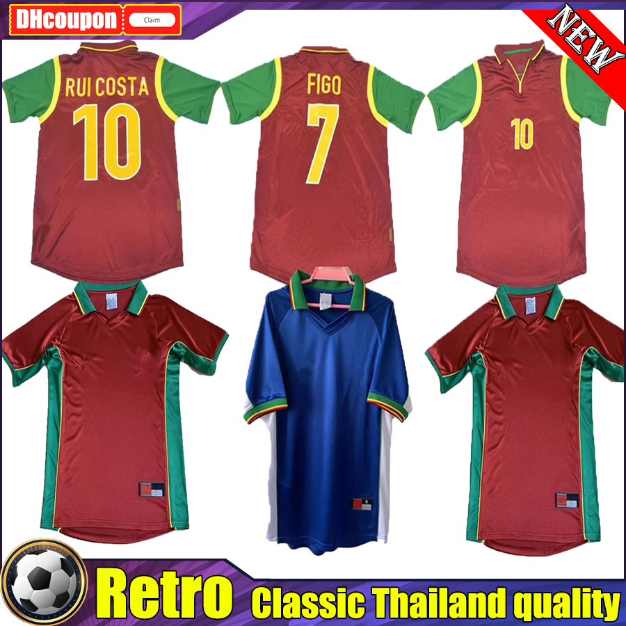 

classic camicia top adult Retro soccer jerseys 98 99 Camisetas De Futbol vintage Camisa de futebol 98 99 Home dark red away blue FIGO DIMAS COUTO SOUSA Vintage shirt, 02