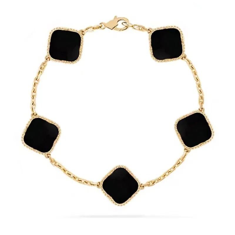 

Hot Lady Designer charm clover Bracelets designer Bangles Jewelry Dance Party Women love bracelet Top Quality Original four leaf flower luck