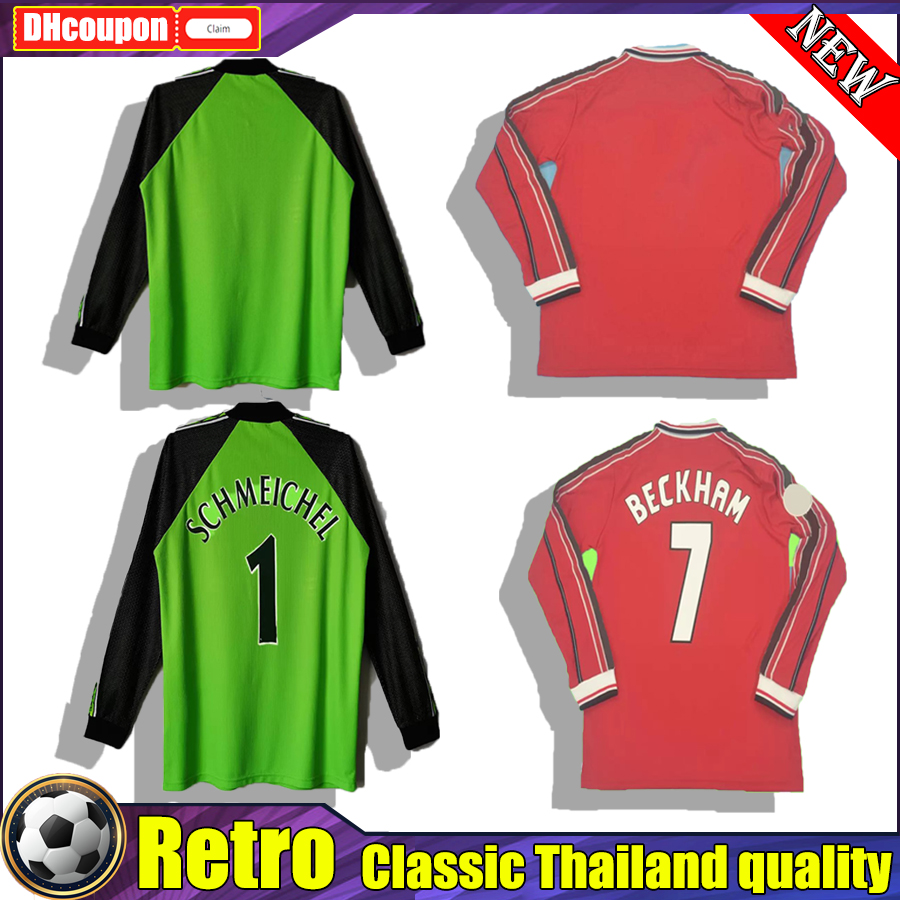

Manchester Retro MAN Soccer Jerseys 98 99 Long Sleeve Vintage Classic Famous goalkeeper shirt Football #1 Schmeichel CANTONA BECKHAM SOLSKJAER UTD full, 04