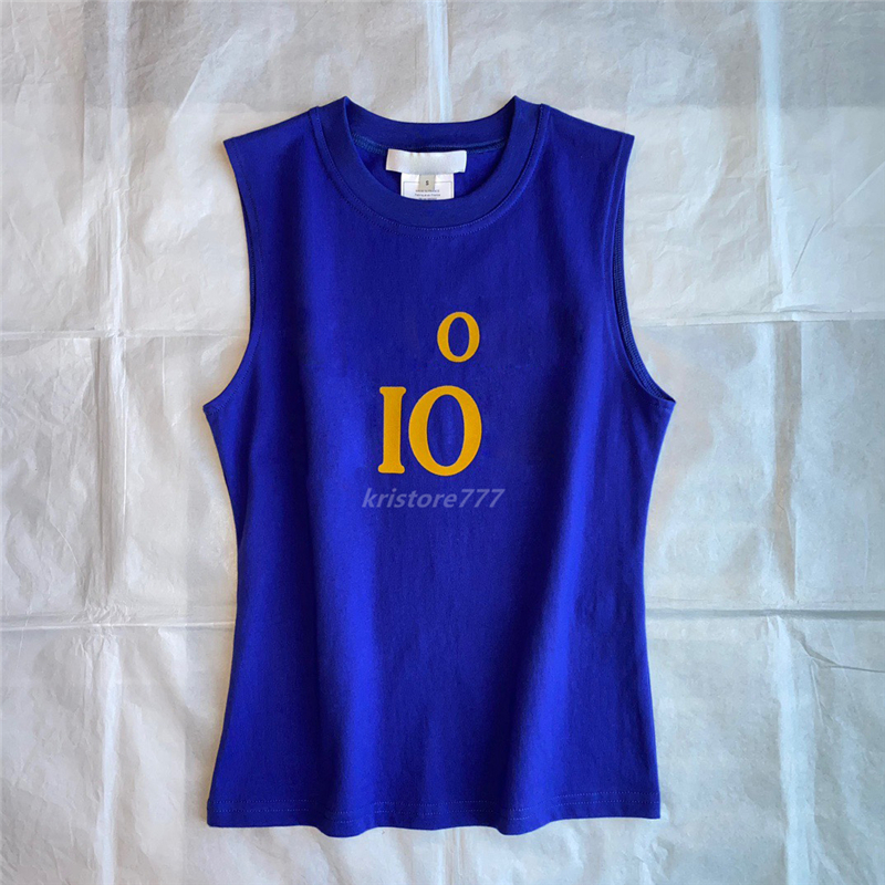 

23ss Cotton Women Designer Tee Vest Knits T shirts Designer Tops With Letters Pattern Girls Crop Tops Runway Designer High End Brand Sleeveless Camisole Pullover, Customize