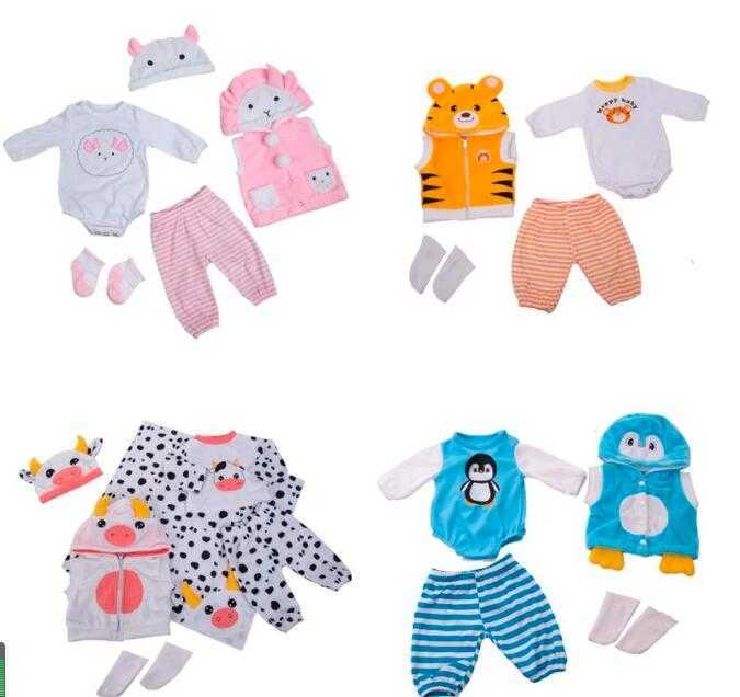 

Dolls Baby Reborn Doll Clothes Dress Suit For 1920inch For Girls Silicone Reborn Dolls Babies Clothing Doll DecorationL230306