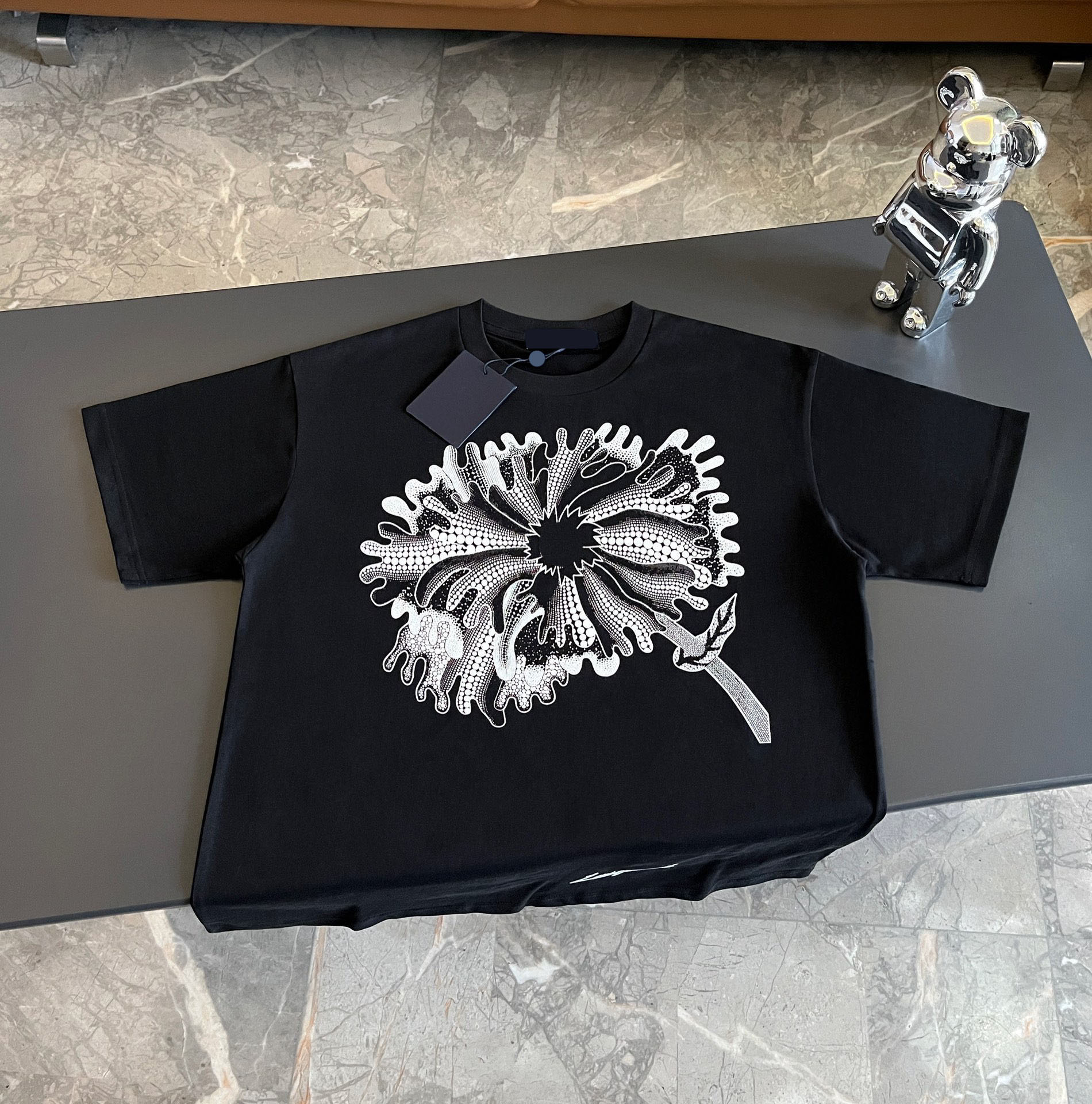 

Men's Plus Tees & Polos Round neck embroidered and printed polar style summer wear with street pure cotton rqn2