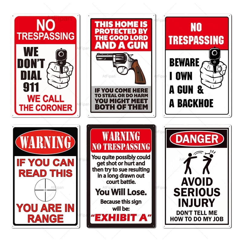 

Funny Warning Sign Metal Sign Tin Sign Warning Danger Wall Decor for Man Cave Chicken Coop No Trespassing Sign Outdoor custom signs outdoor metal Size 30X20CM w01