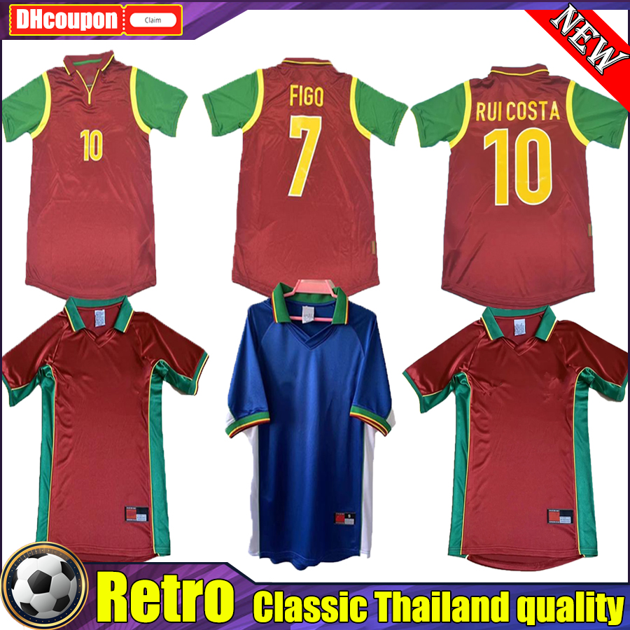 

classic camicia Retro soccer jerseys 1998 1999 football shirt vintage Camisa de futebol 98 99 Home dark red away blue #7 FIGO DIMAS COUTO SOUSA Vintage shirt, 03