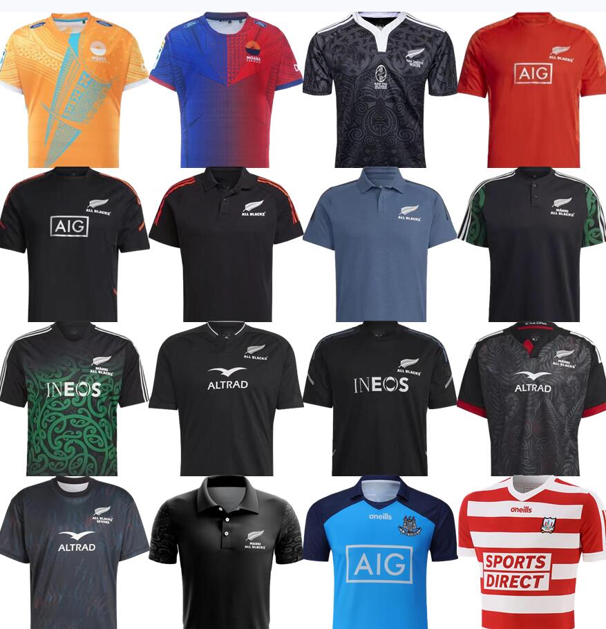 

2023 New Zealand Moana Team 22 23 Maori all-black T-shirt New Zealand training suit all-black top GAA Dublin cork ALL 100th Anniversary Edition