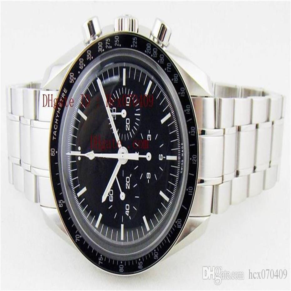 

New Professional Moonwatch Chrono Men's Watches296O, Black dial - no box
