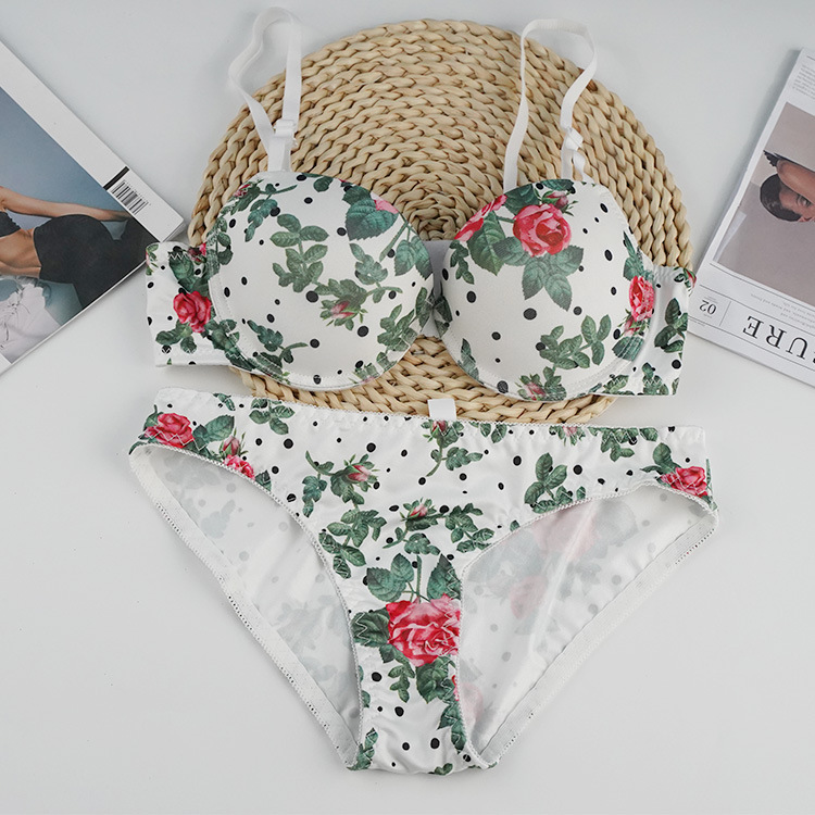 

Bras Sets Underwear Set Bra Sexy Fashion Bra Girl Bra with Steel Ring Lady Sexy Charming, Kb2056 white