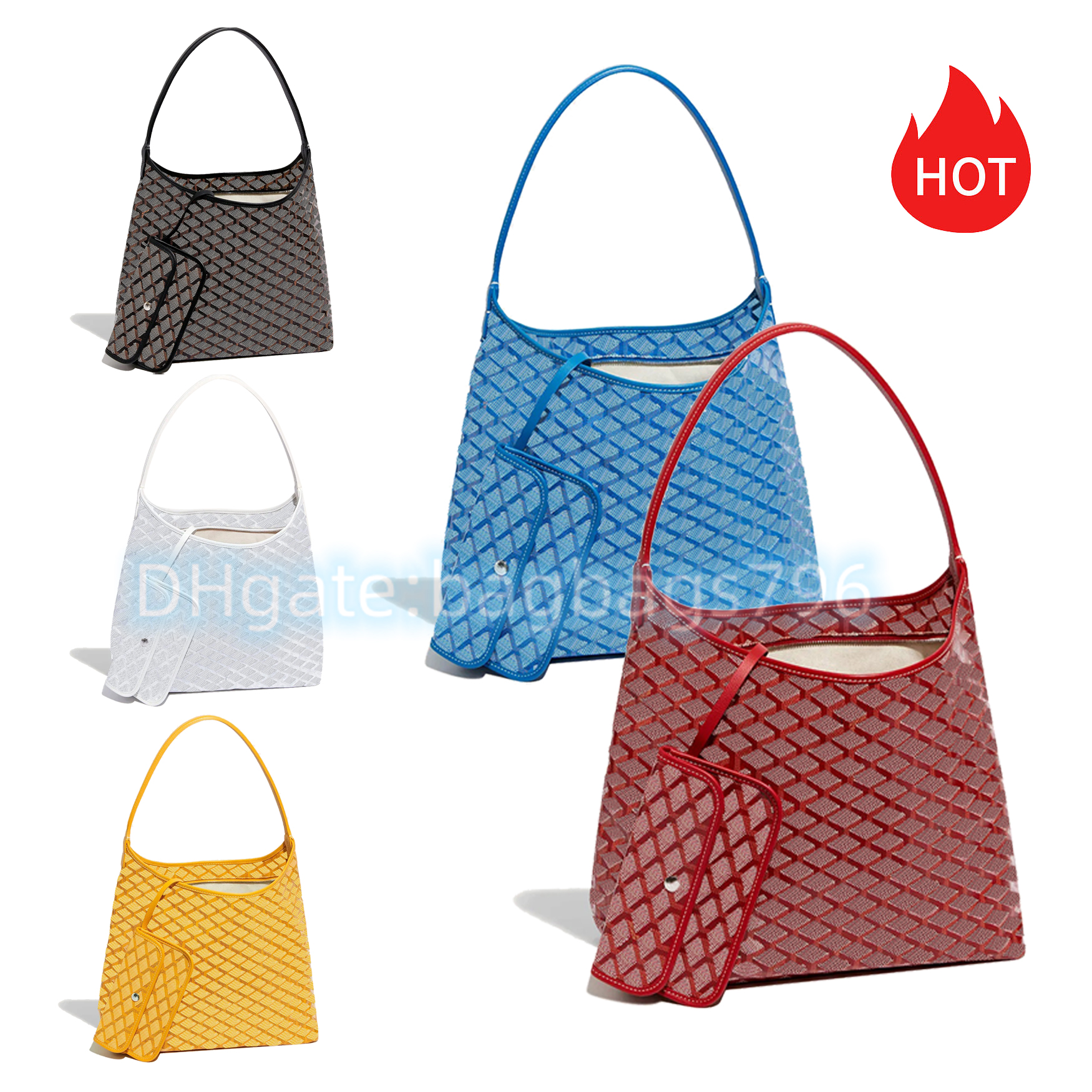 

7A Quality Leather Zipper Closing Bags Universal Tote Men's Designer GY Oblique Shoulder Handbag Women's Purse Pouch Coin Luxury Grand Tramp Shopping Bohemia, White