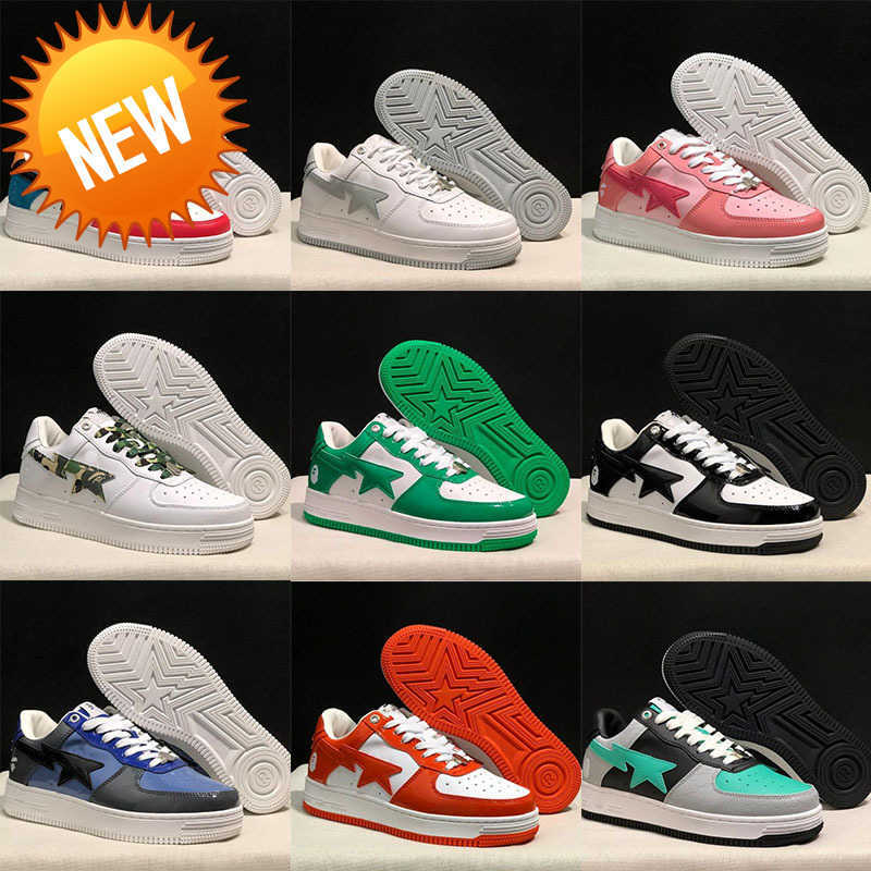 

NEW STAR OG Casual Shoes A Bathing Ape Low Casual Shoes ABC Camo Stars Man Sk8 Women White Green Red Black Yellow Sneakers