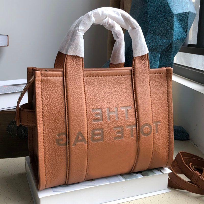 

Totes The Leather Large Tote Bag Womens brown small Handbag Debossed Signature Branding Shoulder Messenger Colorblock Bags Crossbady La Vcph, 10