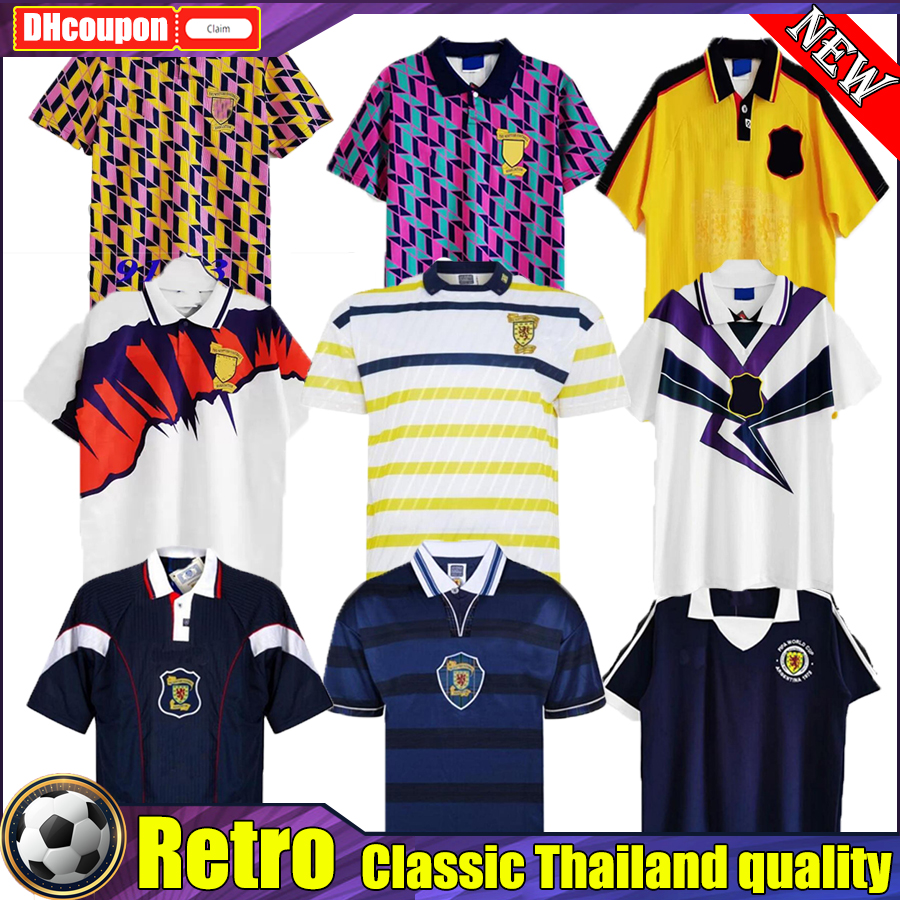 

FINAL Scotland top thai quality Retro Soccer JerseyS adult 82 86 91 93 98 91 93 95 96 98 Home AWAY classic Vintage Leisure Vintage shirt Company level quality, 05