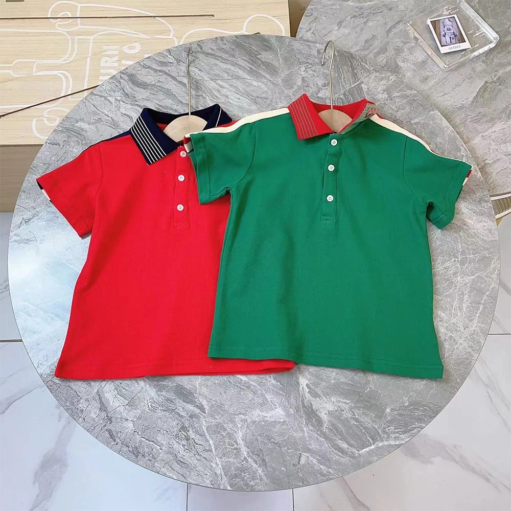 

Designer Children's T shirt Polos Summer New Fashion Kids Lapel Shirt Cotton Short Sleeve Child Clothing Baby Boy Clothing