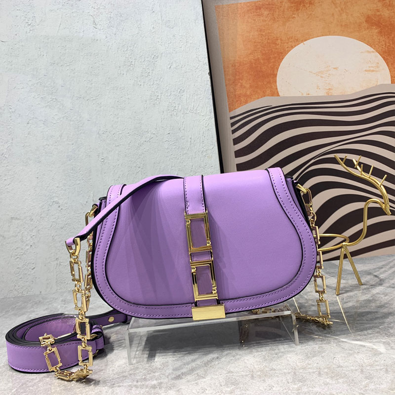 

Women Crossbody Bag Handbags Fashion Genuine Leather Chain Shoulder Bags Flap Magnetic Buckle Cell Phone Pocket Adjustable Strap Gold Hardware Clutch Purse, Pink