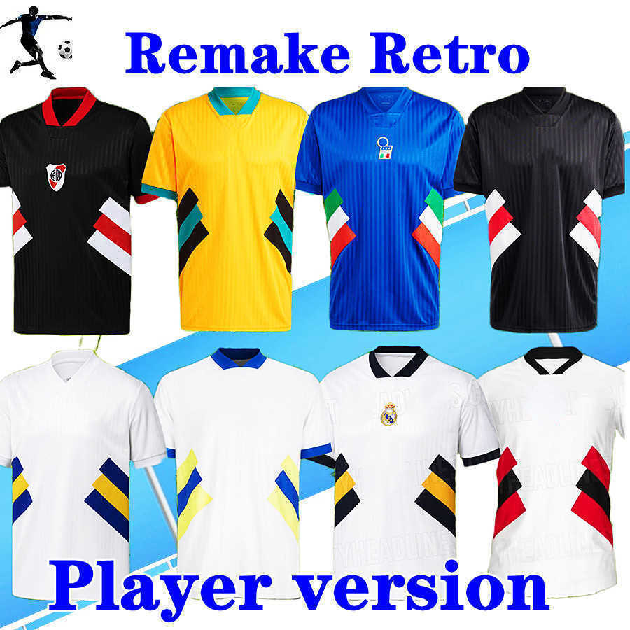 

Player version Casual clothes 2023 Remake Retro Soccer Jerseys 92s ICONS italia Bayerns Flamengo Real Madrids River Plate retro jersey, Fans 05