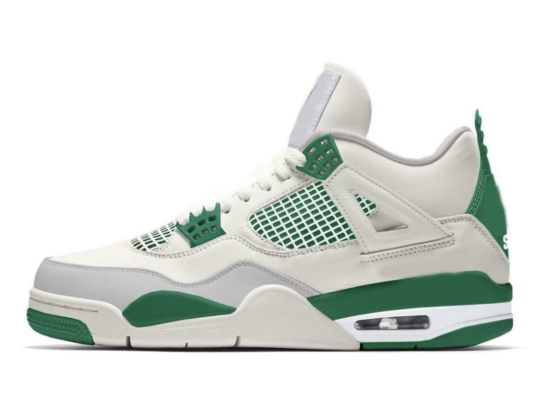 

2023 Authentic SB Air 4 Pine Green Shoes Sail Grey Suede White Sports Sneakers Men Women Outdoor Trainers With Original box DR5415-103