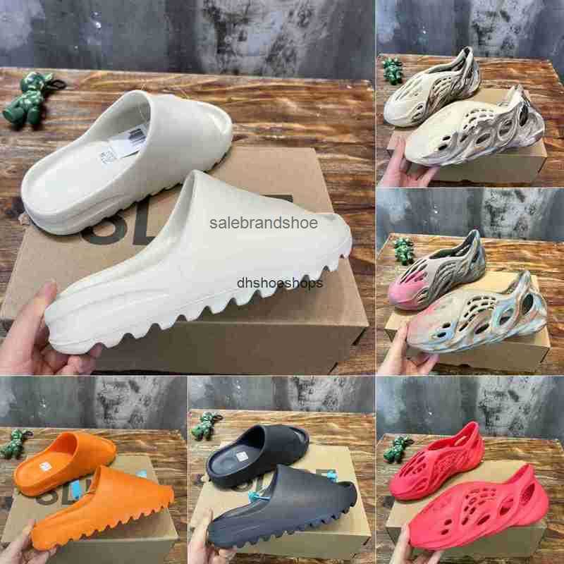 

slippers Designer Rubber Men Woman Sandals Ochre Bone Slippers Black White Resin Slides Pure Slipper EVA Slide Fashion Classsic Clog, Color 13