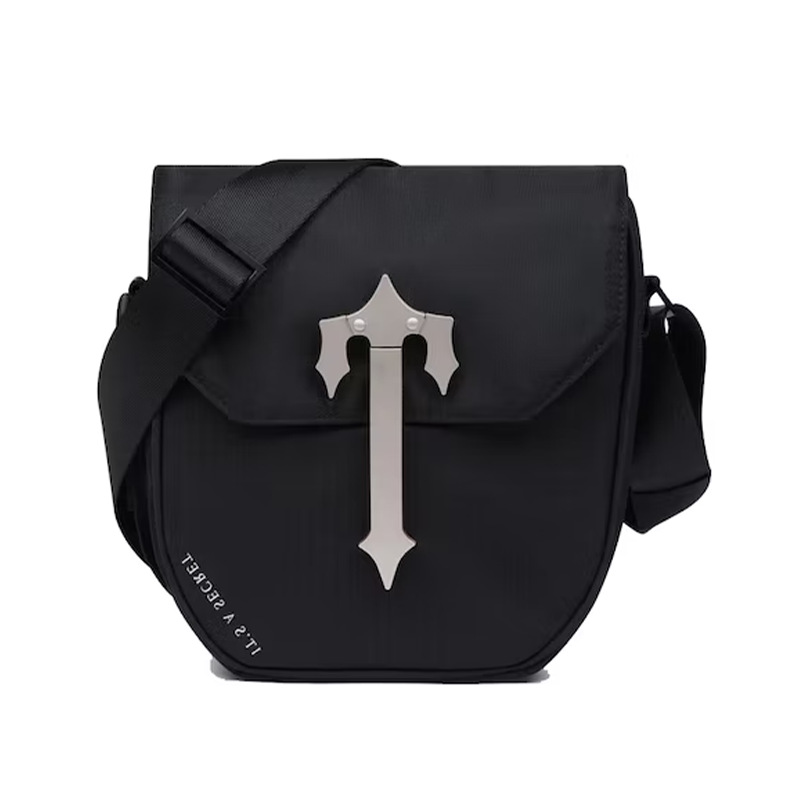 

Trapstar Bag Luxury Designer Handbag Fashion Single Shoulder Men and Women Letter Trend Wallet Fashion, Black