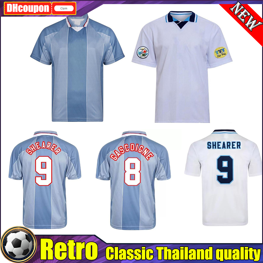 

1995 1996 1997 1998 Retro adult Soccer Jerseys Beckham Shearer Gascoigne Scholes Owen Fowler McManaman Redknapp top thai quality Vintage Shirt Classic Kit, 04