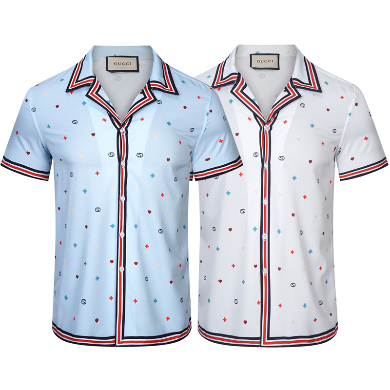 

23ss Designer Shirt Mens Button Up Shirts print bowling shirt Hawaii Floral Casual Shirts Men Slim Fit Short Sleeve Dress Hawaiian t-shirt, 22