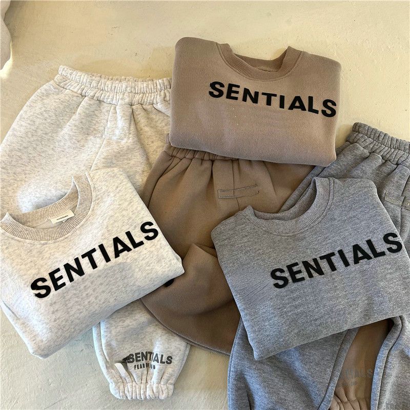 

Fashion Kids Sport Clothing Sets Boys Girls Sweatshirt Pants Velvet Warm 2pcs Children Clothes Outfits, Gift