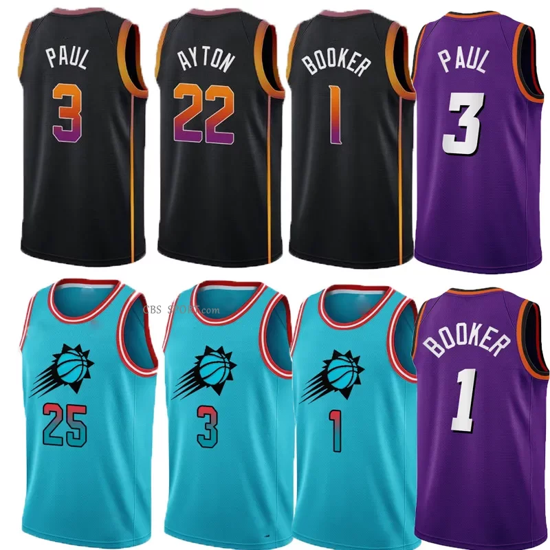 

Jersey Basketball Devin Booker Chris Paul Deandre Ayton Kevin Durant Jock Landale Torrey Craig Payne Damion Lee 22-23 New Season Jerseys, As picture
