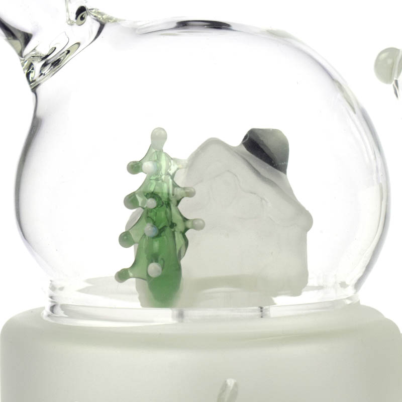 

9.5 inch christmas house hookah mini bong with sandblast and 14mm female joint