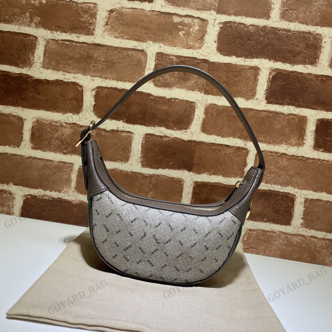 

Womens Ophidia Mini Bag Designer Handbags Monograms Canvas Half-Moon Luxury Tote Bags Ladies Underarm Shoulder Bag Pouch Purse Crescent Shaped Clutch 658551, 111