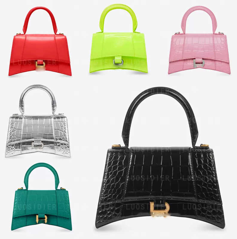 

Clutch Bags Women's men hourglass Handle fashion crossbody flap tote leather pochette Luxury Designer wallet purses Crocodile Advanced design 23ess, Red alligator-gold l0g0