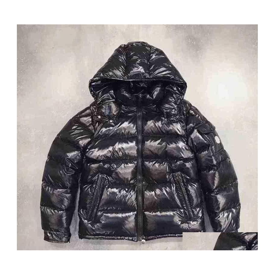 

Men' Jackets Designer Luxury Monclair Classic Winter Men Women Down Fashion Hip Hop Cap Pattern Print Coats Outdoor Warm Casual Coa Dhnqk, Bright black