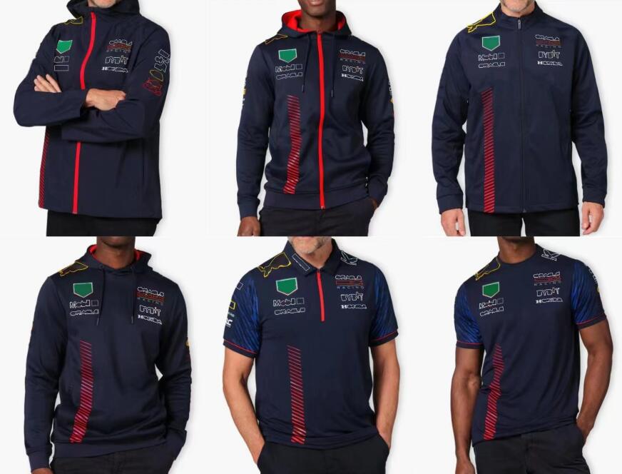 

2023 f1 formula one lapel T-shirt new summer team polo suit same custom