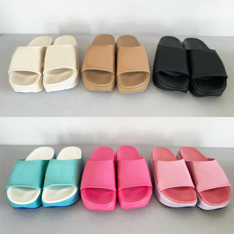 

Designer Sandals Women Platform Thick Bottom Slippers Men Rubber Slide Sandal Women Sandal Beach Slippers Luxury Summer Platform SlideThick Bottom NO354