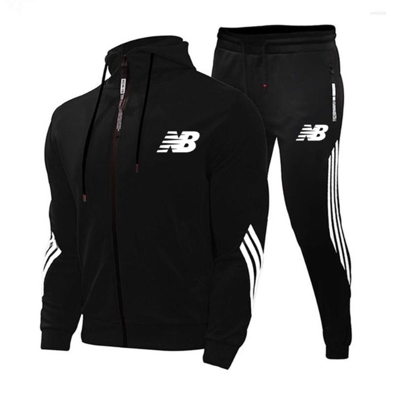 

Men's Tracksuits Men's Sports Suit Spring And Autumn 2023 Fashion Zipper Hood Trousers Two-piece Casual, H-navy-b