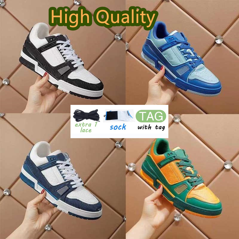 

2023 Designer Sneaker Virgil Trainer Casual Shoes Calfskin Leather Abloh White Green Red Blue Letter Overlays Platform Low Sneakers Size Eur36-45 Running Shoes, 11