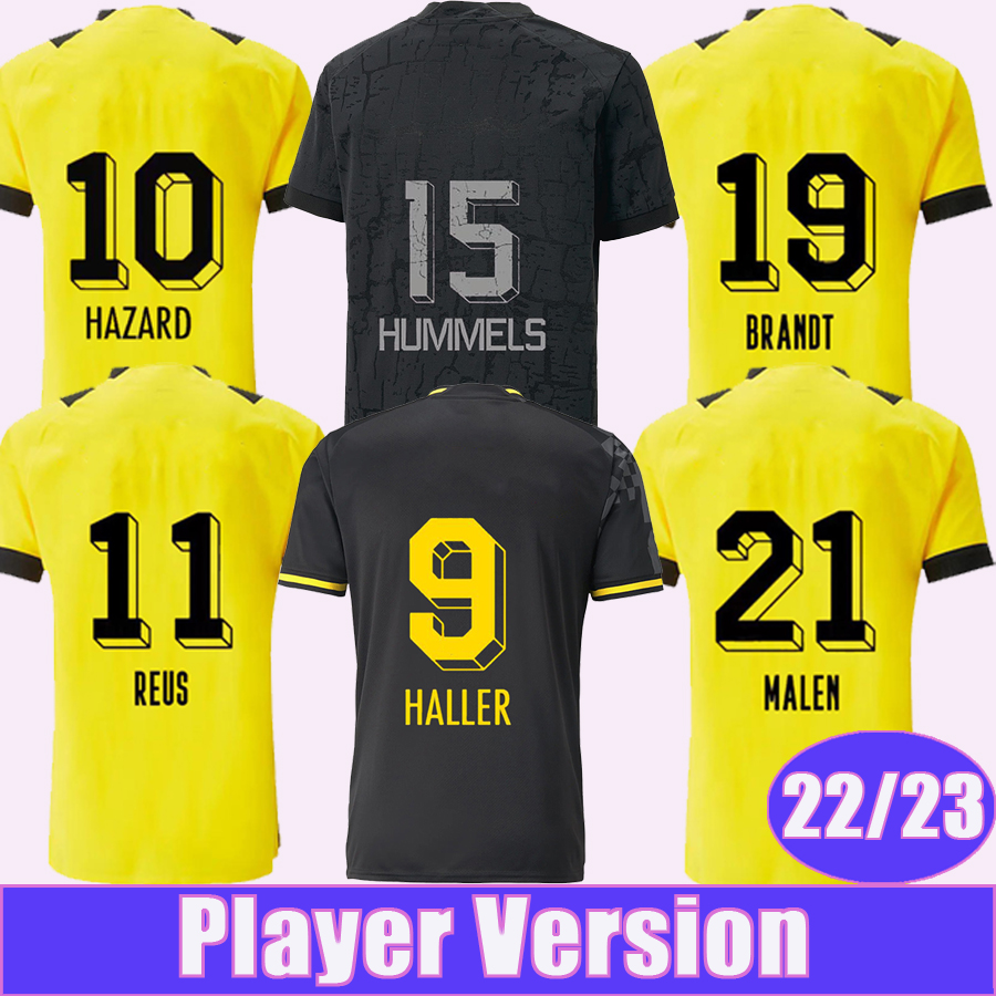

22 23 REUS HAZARD Player Version Soccer Jerseys HAALAND BRANDT MALEN REYNA BELLINGHAM MEUNIER KAMARA Home Away Special Edition Football Shirts, Qy11127 22 23 away no patch