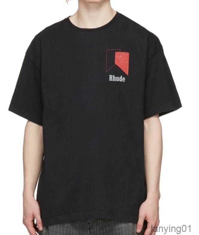 

Top Mens Designe Rhude Shir Ches Leer Shir Shirs Designer Clohes Sporwear Men Shirs 100%coon T-shirs Luxury Brand Men's, 24