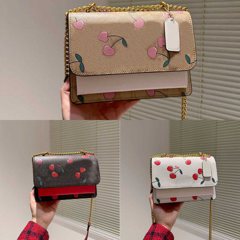 

cross body bags designer bag women messenger bag Strawberry printing handbag Classic Crossbody Shoulder Bags Leather Lady Wallet Purses 230109, Khaki