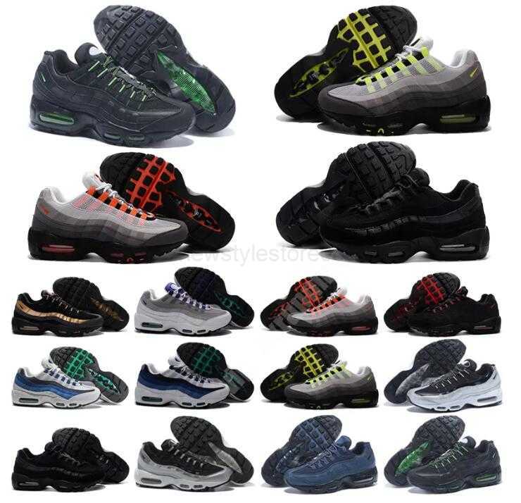 

95 airmaxs mens running shoes 95s Max Triple Black White air Neon Cork Greedy Dark Smoke Grey Brown Sneakers 20th Anniversary Grape Safari 40-46, 10