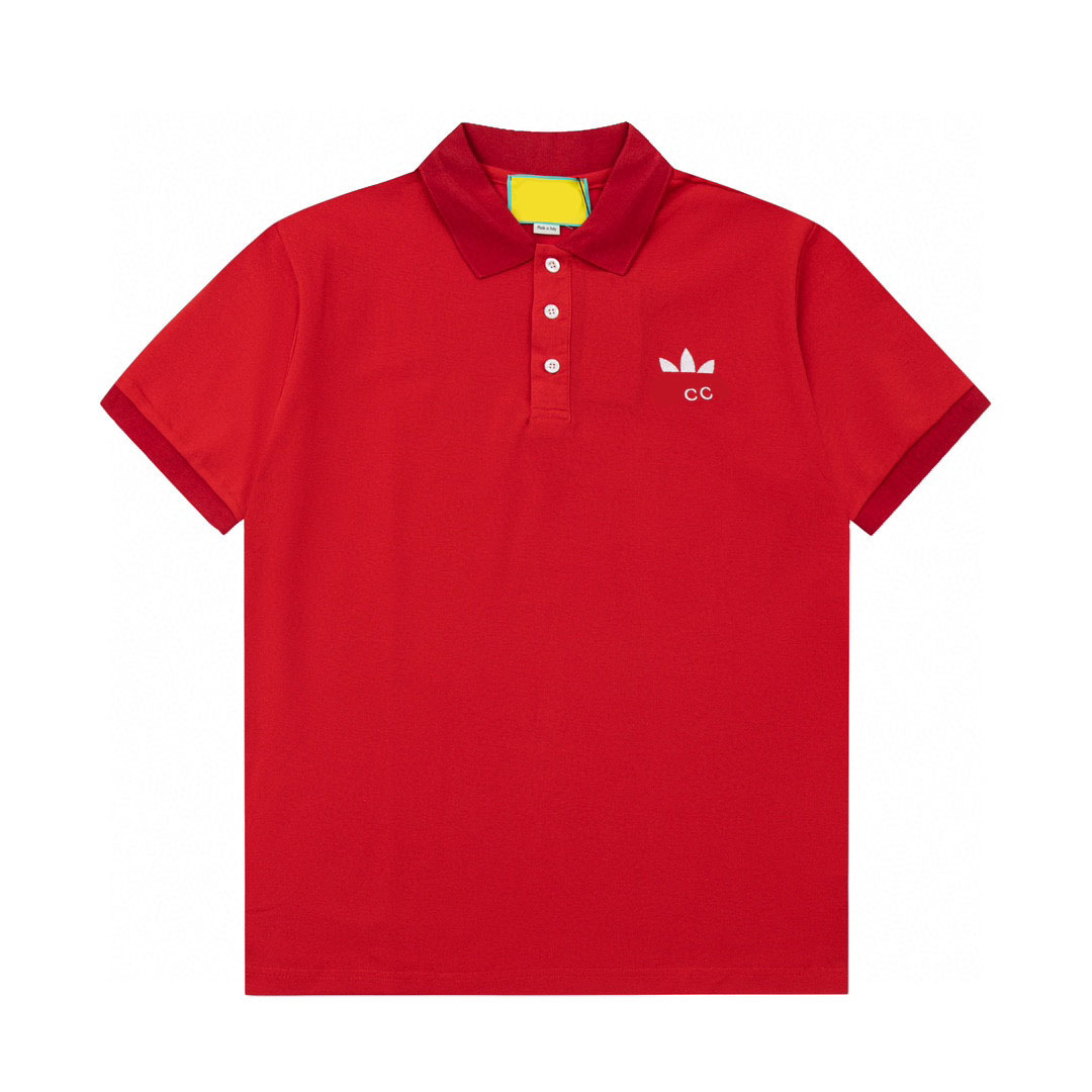 

Men's Plus Tees & Polos Round neck embroidered and printed polar style summer wear with street pure cotton q2wr