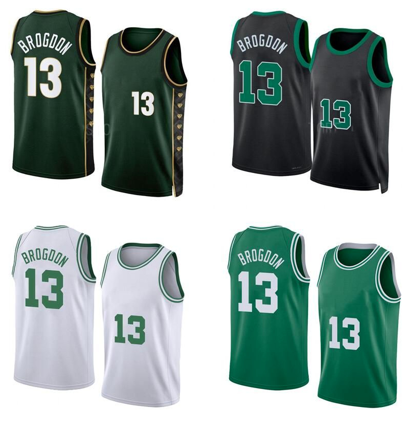 

Basketball Jerseys Malcolm 13 Brogdon S-XXL 2022-23 season white black green Men Women Youth city jersey 0, With logo16