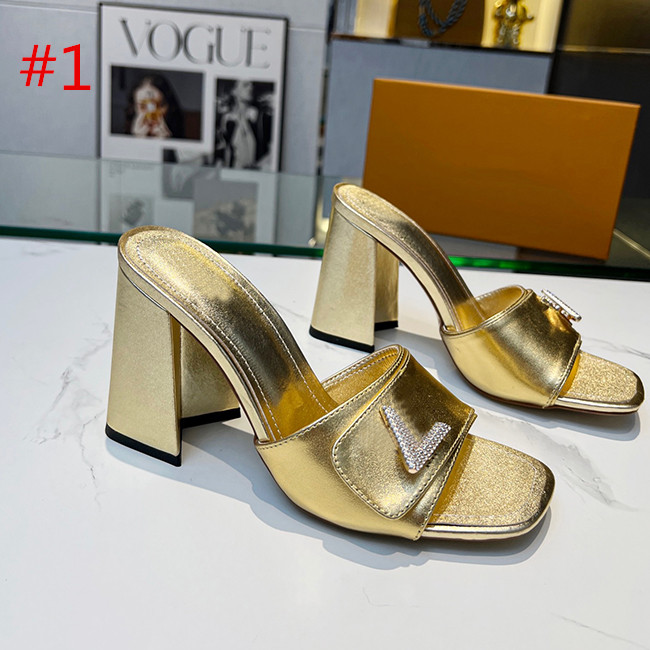 

New women's beach high-heeled slippers designer leather fashion sexy sandals summer flip-flop 35-42 with frame, #7