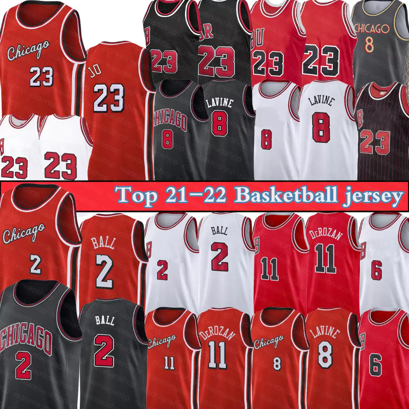 

23 Michael Lonzo 2 Ball Basketball Jerseys DeMar 11 DeRozan Retro Zach 8 LaVine Alex 6 Caruso Men Retro T-shirt 75th Anniversary Chicagos Jersey Bull 222